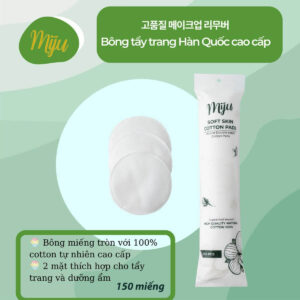 Bông tẩy trang miju dài 150 miếng