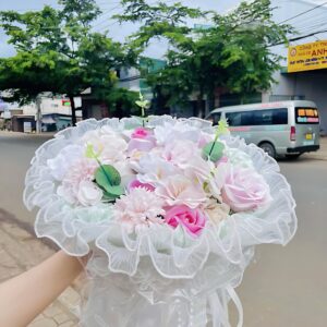 [Nhiều mẫu] Bó hoa sáp tròn lớn