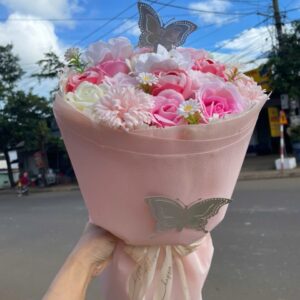 [Nhiều mẫu] Bó hoa sáp bó tròn